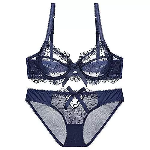 Seven fawns Unterwäsche & Dessous Frauen Dessous Sets Bestickter BH Plus Size Sexy Ultradünne Transparente Spitze BH Set