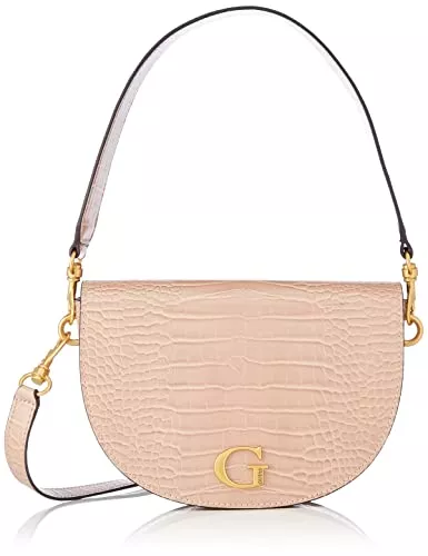 GUESS Taschen & Rucksäcke Guess Damen Creme Danna Saddle Bag, Einheitsgröße