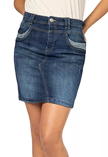 Sublevel Röcke Sublevel Damen Stretch Denim Mini Rock Basic Jeans