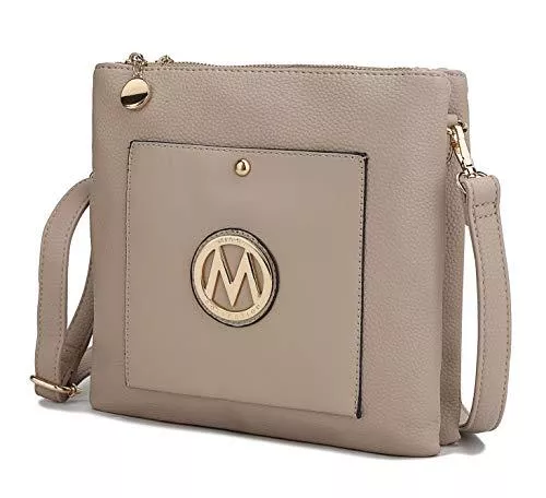 MKF Collection Taschen & Rucksäcke MKF Crossbody Tasche für Damen - PU Leder Pocketbook Handtasche Dreifach Fach Messenger Purse - Schultergurt