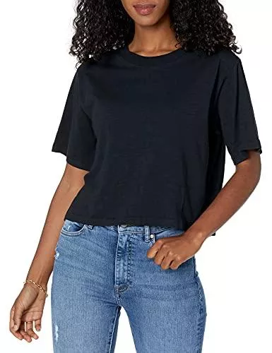 The Drop T-Shirts The Drop Damen Sydney T-Shirt, kurzer Cropped-Stil, Rundhalsausschnitt