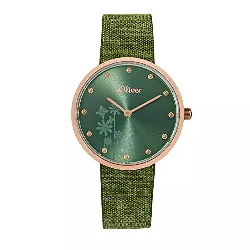 s.Oliver Uhren s.Oliver Armbanduhr Damen Quarzuhr Analog, mit Textil Armband, Wasserdicht, Kommt in Uhren Geschenk Box