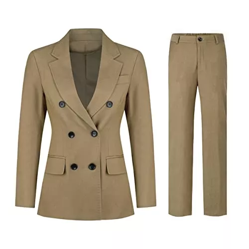 YYNUDA Kostüme YYNUDA Damen Business Hosenanzug schlank elegant 2-teilig Anzug für Büro Hochzeiten