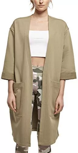 Urban Classics Strickjacken Urban Classics Damen Ladies Oversized Terry Cardigan Strickjacke