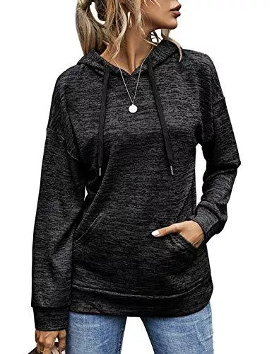 Rapbin Kapuzenpullover Rapbin Damen Kapuzenpullover Hoodies Kordelzug Pullover Casual Sweatshirt Langarm Tops mit Kängurutasche