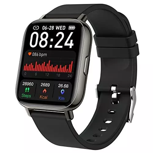 Bowost Uhren Smartwatch, Fitness Tracker Uhr 1,69 Zoll Touchscreen Armbanduhr IP68 Wasserdicht Smart Watch mit Pulsuhr Schlafmonitor 24 Sportmodi Schrittzähler Stoppuhr, Sportuhr für Damen Herren für iOS Android