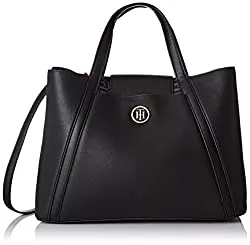 Tommy Hilfiger Taschen & Rucksäcke Tommy Hilfiger Bag In Med Work Bag, Damen Umhängetasche, Noir (Black/Logo), 13.5x24.5x33 cm (W x H L)