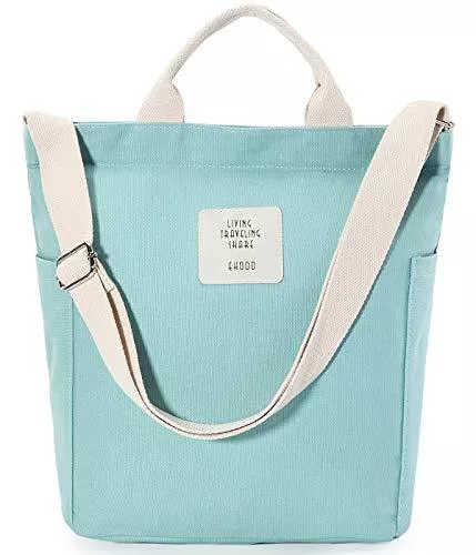 Fashion Modern WORLDLYDA Taschen & Rucksäcke Worldlyda Damen Handtasche aus Segeltuch mit Tragegriff, Grn (mintgrün), Large