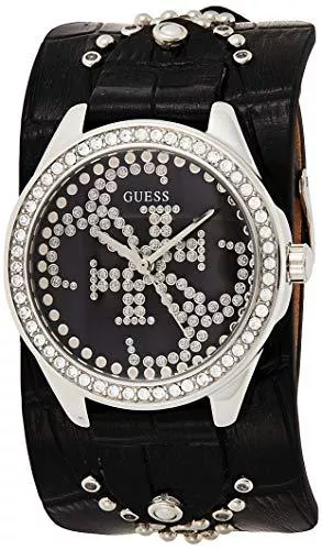 GUESS Uhren GUESS Heartbreaker Damen-Armbanduhr 36mm Armband Leder Schwarz Quarz W1140L1
