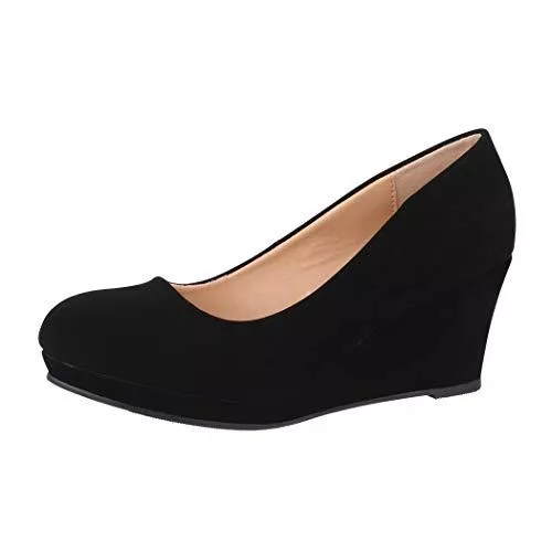 Elara High Heels Elara Damen Pumps Keilabsatz Schuhe mit Plateau Chunkyrayan