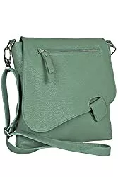 AmbraModa Taschen & Rucksäcke AmbraModa GLX15 - Italienische Umhangetasche Schultertasche aus echtem Leder