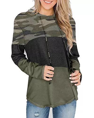 ABRAVO Tuniken ABRAVO Damen Kapuzenpullover Langarm Pullover Pulli Freizeit Sport Hoodie Kapuzenpulli Sweatshirt Sweater Top Oberteie