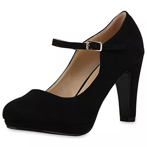 SCARPE VITA High Heels SCARPE VITA Damen Pumps Mary Janes mit Blockabsatz Plateau Vorne