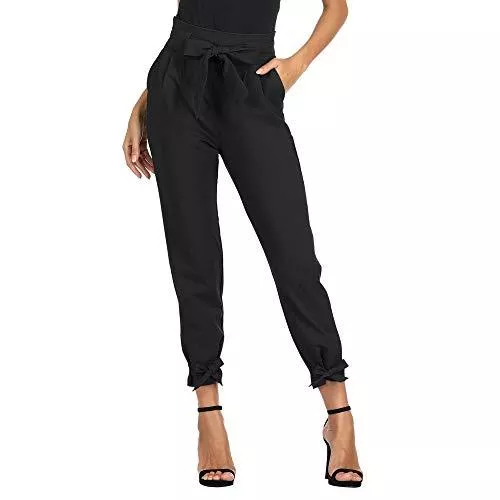 GRACE KARIN Hosen GRACE KARIN Damen Hose High Waist 9/10 Elegant Bleistifthose Casual Carpi Hose mit Taschen