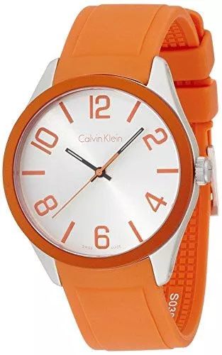 Calvin Klein Uhren Calvin Klein Unisex Analog Quarz Uhr mit Silikon Armband K5E51YY6