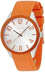 Calvin Klein Uhren Calvin Klein Unisex Analog Quarz Uhr mit Silikon Armband K5E51YY6