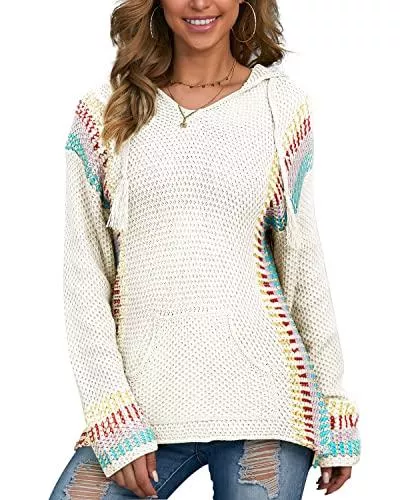Hiistandd Kapuzenpullover Hiistandd Damen Pullover Casual Lose Langarmshirt Kaupenpullover