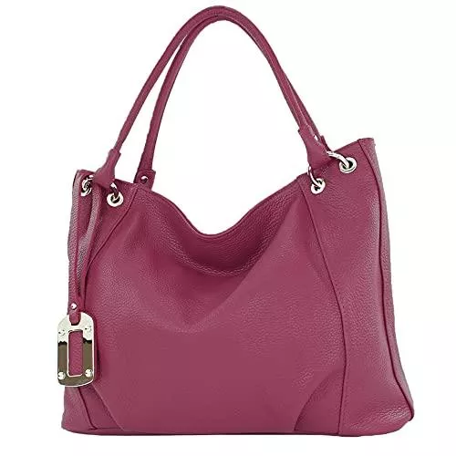 modamoda de Taschen & Rucksäcke modamoda de - T339 - ital. Schultertasche Shopper aus Leder
