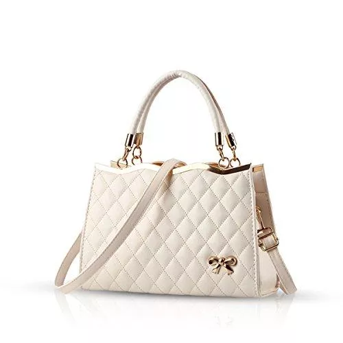NICOLE &amp; DORIS Taschen & Rucksäcke Nicole&amp;Doris Damen Handtaschen Neue Frauen Handtaschen Neue Umhängetasche Lackleder Shell Schultertasche Henkeltaschen Tasche für Frauen Elfenbein