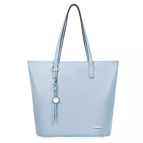 Pomelo Best Taschen & Rucksäcke Pomelo Best Handtasche Damen Shopper Groß Damen Tasche für Büro Schule Einkauf (Hellblau)