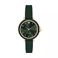 Kate Spade New York Uhren Kate Spade New York - Damenuhr mit DREI Zeigern und grünem Silikonarmband - KSW1543