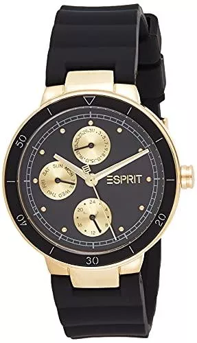ESPRIT Uhren Esprit ES1L226P0075 Yumi Uhr Damenuhr vergoldet 5 bar Analog Datum schwarz