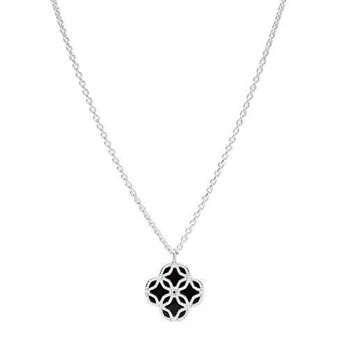 FOSSIL Schmuck Fossil Damen Halskette Romantic Cut Out Sterling Silber Anhänger