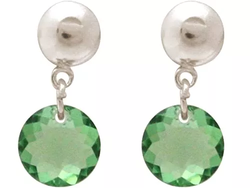 GemShine Schmuck Gemshine Damen Ohrringe Turmalin Peridot grün MADE WITH SWAROVSKI ELEMENTS. 925 Silber, vergoldet oder rose - Nachhaltiger, qualitätsvoller Schmuck Made in Spain