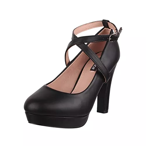 Elara High Heels Elara Damen Pumps Riemchen High Heels Vintage Chunkyrayan