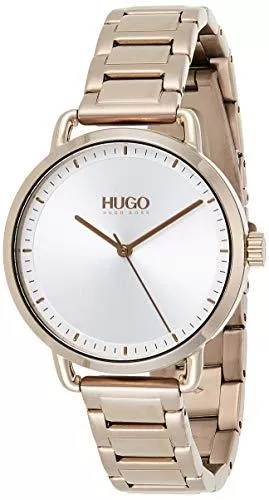 HUGO Uhren HUGO Damen Analog Quarz Uhr mit Edelstahl Armband 1540056