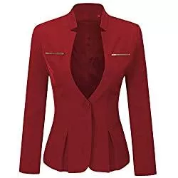 YYNUDA Blazer YYNUDA Damen Slim Fit Blazer Sommer Elegant Anzugjacke mit EIN Knopf Kurz für Office Business