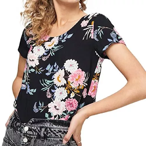 ONLY Kurzarmblusen ONLY Damen Onlfirst One Life Ss AOP Noos WVN Top