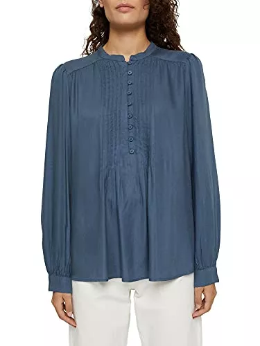 ESPRIT Langarmblusen ESPRIT Tunikabluse mit Biesen