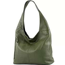 modamoda de Taschen & Rucksäcke modamoda de - T166 - ital. Schultertasche Shopper aus Leder Groß