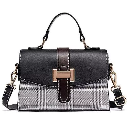 zhongningyifeng Taschen & Rucksäcke Umhängetasche für Damen Leder Wasserdicht Retro Fashion Handtasche Klein