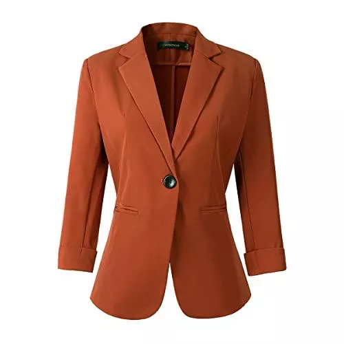 Benibos Blazer Damen 3/4-Ärmel, leicht, für Büro und Arbeit, Boyfriend-Blazer
