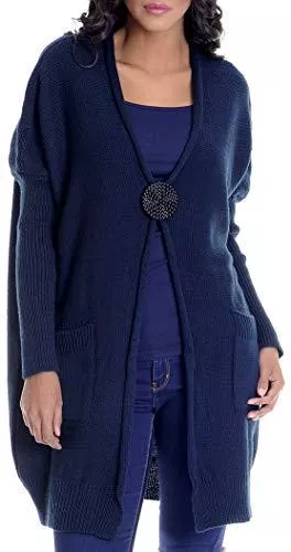 LEIF NELSON Strickjacken Leif Nelson Damen Oversize Strick-Jacke Frauen Basic Freizeitjacke Damen Langarm-Sweatjacke Das Beste in Kleidung Damen LN10225 Größe