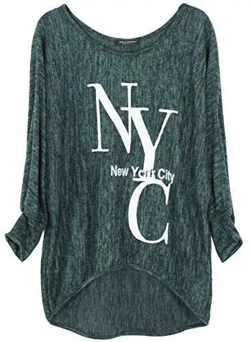 Emma &amp; Giovanni Pullover & Strickmode Emma &amp; Giovanni - Oversized Pullover Mit Druck (Made In Italy) - Damen