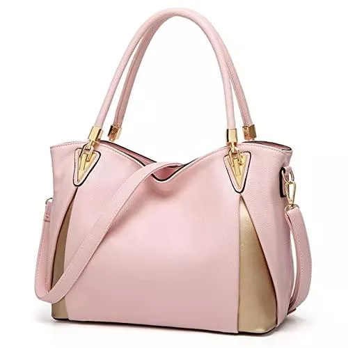 Stylevia Taschen & Rucksäcke Stylevia Handtaschen Damen groß Schwarz Handtasche für Damen Rosa Henkeltasche Modern Umhängetasche Vegan Schultertasche Rot Taschen Frauen