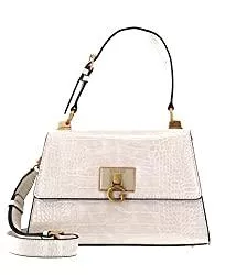 GUESS Taschen & Rucksäcke Guess Stephi Top Handle Flap Bag Eggshell