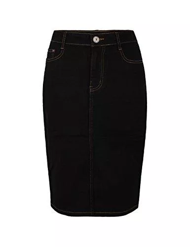 Fraternel Röcke Fraternel Damen Jeans Rock Knielang Bleistift Stretch