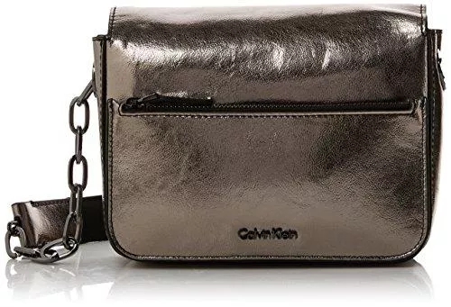 Calvin Klein Taschen & Rucksäcke Calvin Klein Damen Night Out Small Shoulder Bag Metalic Umhängetasche, Metallic (908), 7 x 15 x 21 cm