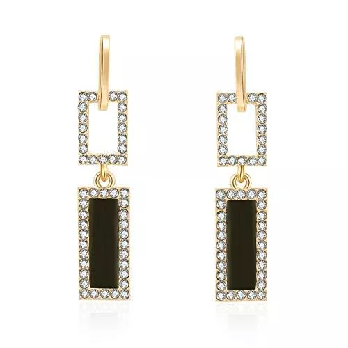 KRUCKEL Schmuck KRUCKEL Rechteckige Kristall-Ohrringe – 7069096