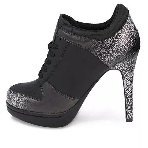 MISSY ROCKZ High Heels MISSY ROCKZ Black Mandala 2.0 Black/Silver
