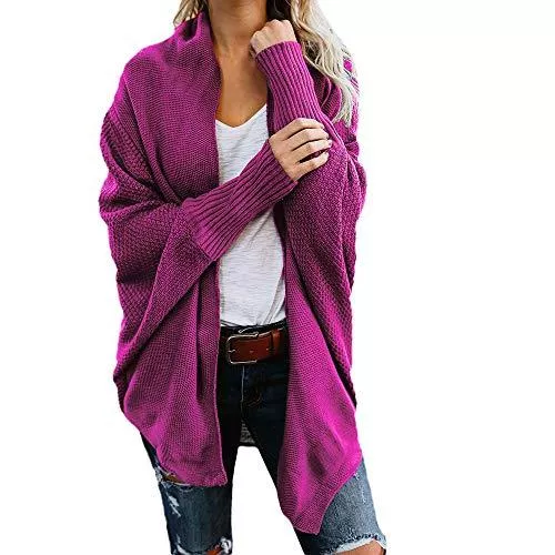 iHENGH Strickjacken iHENGH Damen Herbst Winter Cardigan Top,Women Lange ÄRmel Solid Color Casual Mantel Pullover Coat Strickjacke Tops