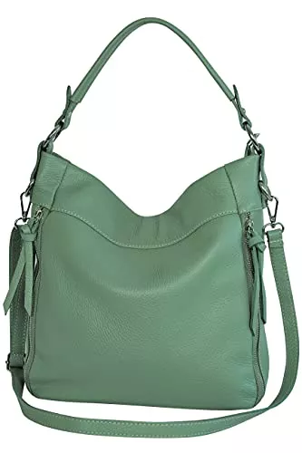 AmbraModa Taschen & Rucksäcke AmbraModa GL030 - Damen echt Ledertasche Handtasche Schultertasche Beutel Umhängetasche