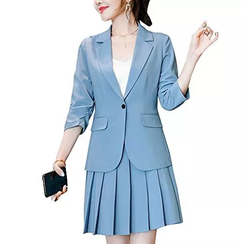 E-girl Blazer E-girl Damen Blazer Halber Ärmel Einem Knopf Elegant Anzug Jacke Leichter Fitted Cardigan Oberteil Tops Damenjacke,E21906