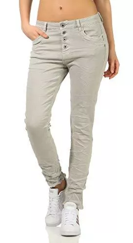 Karostar Jeans Karostar trendy Damenjeans im Boyfriends Style/Chino in aktuellen Farben/Hüfthose Stretch 61