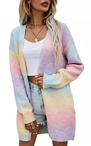 ASOMI Strickjacken ASOMI Strickmantel Strickjacke Damen Gestrickt Lose Cardigan Wintermantel Causal Cardigan Parkajacke Freizeitjacke Pulloverjacke
