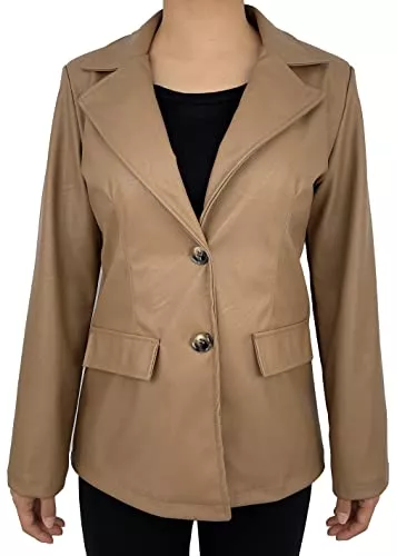 JOPHY &amp; CO. Blazer JOPHY &amp; CO. Blazer Damenjacke mit 2 Knöpfen aus Kunstleder Casual (Code 6596)